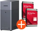 Ugreen NASync DH2300 NAS s&uuml;steem 2-kohaline 8TB koos 2x WD WD40EFPX NAS k&otilde;vakettaga - 4 TB