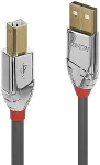 Lindy USB 2.0 Kabel Typ A/B Cromo Line M/M 0.5m