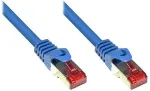GoodConnections Patchkabel mit Rastnasenschutz, Cat. 6, S/FTP, PiMF, PVC, 250MHz, blau, 0,25m,