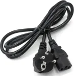 Goobay | Power supply cord (safety plug) | 93586 | Black Safety plug (type F, CEE 7/7) | Device socket C5