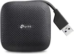 TP-Link UH400 interface hub USB 3.2 Gen 1 (3.1 Gen 1) Type-A 5000 Mbit/s Black
