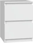 TOP E SHOP Topeshop M2 BIEL nightstand/bedside table 2 drawer(s) White