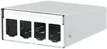 MetzConnect METZ CONNECT Modul AP-Gehuse 4 Port reinweiss RAL9010
