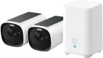 Eufy IP turvakaamera eufyCam E40 2-kaamera komplekt + HomeBase S280 torukaamera v&auml;litingimusteks 2688 x 1520 px seinaks