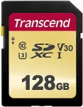 M&auml;lukaart TRANSCEND SDXC 500S 128GB Class 10 UHS-I U3 V30