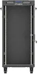 LANBERG 19" FREESTANDING RACK CABINET 24U 600X600 BLACK GLASS DOOR LCD (FLAT PACK) V2