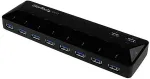 Startech .com 10 Port USB 3.0 Hub mit Lade- und Sync Port - 2 x 1,5A Ports - USB-Umschalter f&uuml;r die gemeinsame Nutzung von Peripherieger&auml;ten - 10 x SuperSpeed USB 3.0 - Desktop