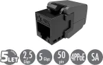 Solarix CAT6 UTP SXKJ-6-UTP-BK-SA self-tapping keystone Component Level and 4PPoE certification