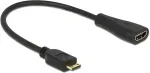 DeLOCK HDMI Kabel Ethernet A -> mini C Bu/St 0.23m