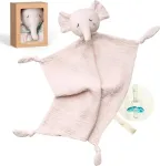 Momcozy cotton elephant comforter for babies, pink
