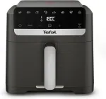 Frit&uuml;&uuml;r Tefal Easy Fry Mega Compact EY866HE1 fryer Single 7.5 L Stand-alone Hot air fryer Black, Silver