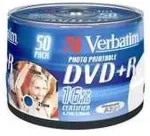 Toorikud VERBATIM 1x50 DVD+R 4,7GB 16x Speed, wide printable NON-ID