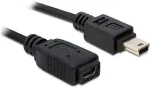 DeLOCK Kabel USB 2.0 mini B Verlaeng. St/Bu 1m