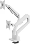 AROZZI Desk Mount | Neo Duo - Gas Spring Monitor Arm AZ-ALZARE-NEO-DUO-WT | Tilt, Swivel, Rotation | Maximum weight (capacity) 9 kg | White