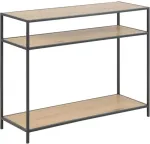 Home4you Konsoollaud SEAFORD, 100x35xH79cm, lauaplaat: lamineeritud kattega m&ouml;&ouml;bliplaat, v&auml;rvus: tamm, raam: metall, v&auml;rvus: must
