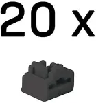 Lindy RJ45 Port Schl&ouml;sser SCHWARZ, 20 St&uuml;ck