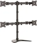 Startech .com Vierfach-Monitorhalter - Schwenkbar - Verstellbarer 4 Monitorst&auml;nder - F&uuml;r VESA Monitore bis zu 68,60cm (27) (8 Kg) - Aufstellung f&uuml;r 4 Monitore - Aluminium, stabiler Stahl - Schwarz - Bildschirmgr&ouml;&szlig;e: 33-68.6 cm (13-27) - Desktop-St&auml;nder
