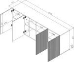 Cama MEBLE Cama Commode PAFOS 200x42x82 must matt