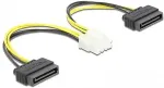 DeLOCK Stromkabel 2 x SATA 15 Pin Stecker zu 8 Pin EPS Stec