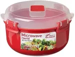 Sistema Mikrowellenbeh&auml;lter Rund mit Ventil 915 ml rot