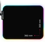 LORGAR Steller 913, Gaming mouse pad, High-speed surface, anti-slip rubber base, RGB backlight, USB connection, Lorgar WP Gameware support, size: 360mm x 300mm x 3mm, weight 0.250kg
