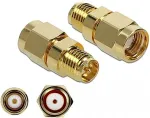 DELOCK Adapter RP-SMA Stecker zu RP-SMA Buchse 10 GHz