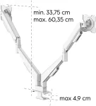 HAMA Monitor moint gas spring 2 arms 13-35 inches white