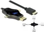Delock 3 in 1 Monitorkabel mit USB-C&trade; / DisplayPort / mini DisplayPort Eingang auf HDMI Ausgang mit 4K 60 Hz