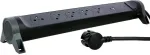 NONAME Extension cord 5x2PZ + USB A/C 1,5m black