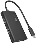 ICY BOX Adapter IcyBox USB Type-C 3x HDMI-Videoausg&auml;nge