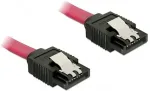 DELOCK SATA-Kabel SATA III -> SATA St/St 0.50m rot Clips