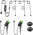 DELTACO SMART HOME aiavalgusti, 2 valgustit, 8W valgustuse kohta, RGB + 2700K