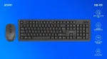 Klaviatuur Savio KB-03 keyboard Mouse included Home/Office USB QWERTY US English Black