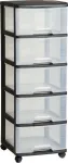 CURVER KETER BOOKCASE ON WHEELS 5x20L