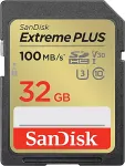 M&auml;lukaart SANDISK EXTREME PLUS 32GB SDHC MEMORY CARD 2-PACK 100MB/S 60MB/S UHS-I