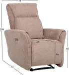 Home4you Tugitool HEIDY elektriline recliner 79x97xH104cm, helepruun