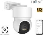 IGET HOME Camera CS8 White - WiFi 2K IP camera, rotatable, night vision, audio, IP65, auto tracking
