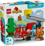 Lego 10473 DUPLO Town fire truck with hose and firefighter, construction toy