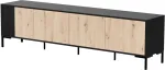 Cama MEBLE Cama MERCI RTV cabinet 200 x 40 x 54 cm black/oak artisan