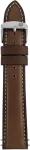 Zeppelin leather strap dark brown, 20 mm