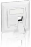 EQUIP Frontplatte 2xKeystone Jack 45&deg; RAL9010 Polybeutel