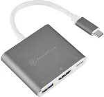 SilverStone SST-EP08C laptop dock/port replicator USB 3.2 Gen 1 (3.1 Gen 1) Type-C Charcoal