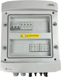 EMITER Switchgear attached DCAC hermetic IP65 EMITTER with Noark 1000V type 2 DC surge arrester, 2 x PV string, 2 x MPPT // og. AC Noark Type 2, 10A 3-F