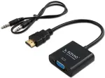 SAVIO CL-23/B video cable adapter 0.5 m VGA (D-Sub) HDMI Type A (Standard) Black