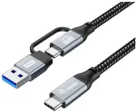 EQUIP Kabel USB-C3.2->C/A Gen2x2 PD100W St/St 3.00m schwarz