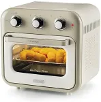 Frit&uuml;&uuml;r Ariete 3-in-1 Air Fryer and Mini Oven Vintage Beige (white/beige, 1,350 watts, 16-liter cooking space, with viewing window)