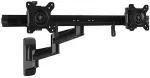 Startech .COM Wandmontage Dual Monitorarm - Drehbar - Zweifach Monitorhalter - Fr zwei 38cm 15Zoll bis 60cm 24Zoll Monitore VESA