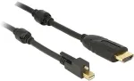DeLOCK Kabel mini Displayport 1.2 Stecker mit Schraube > HDMI Stecker 4K Aktiv schwarz 5 m