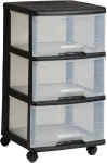 CURVER KETER BOOKCASE ON WHEELS 3x20L