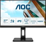 Monitor AOC 68,6cm/27" (3840x2160) U27P2CA 16:9 4K IPS 4ms 60Hz HDMI DP USB-C Pivot Black
